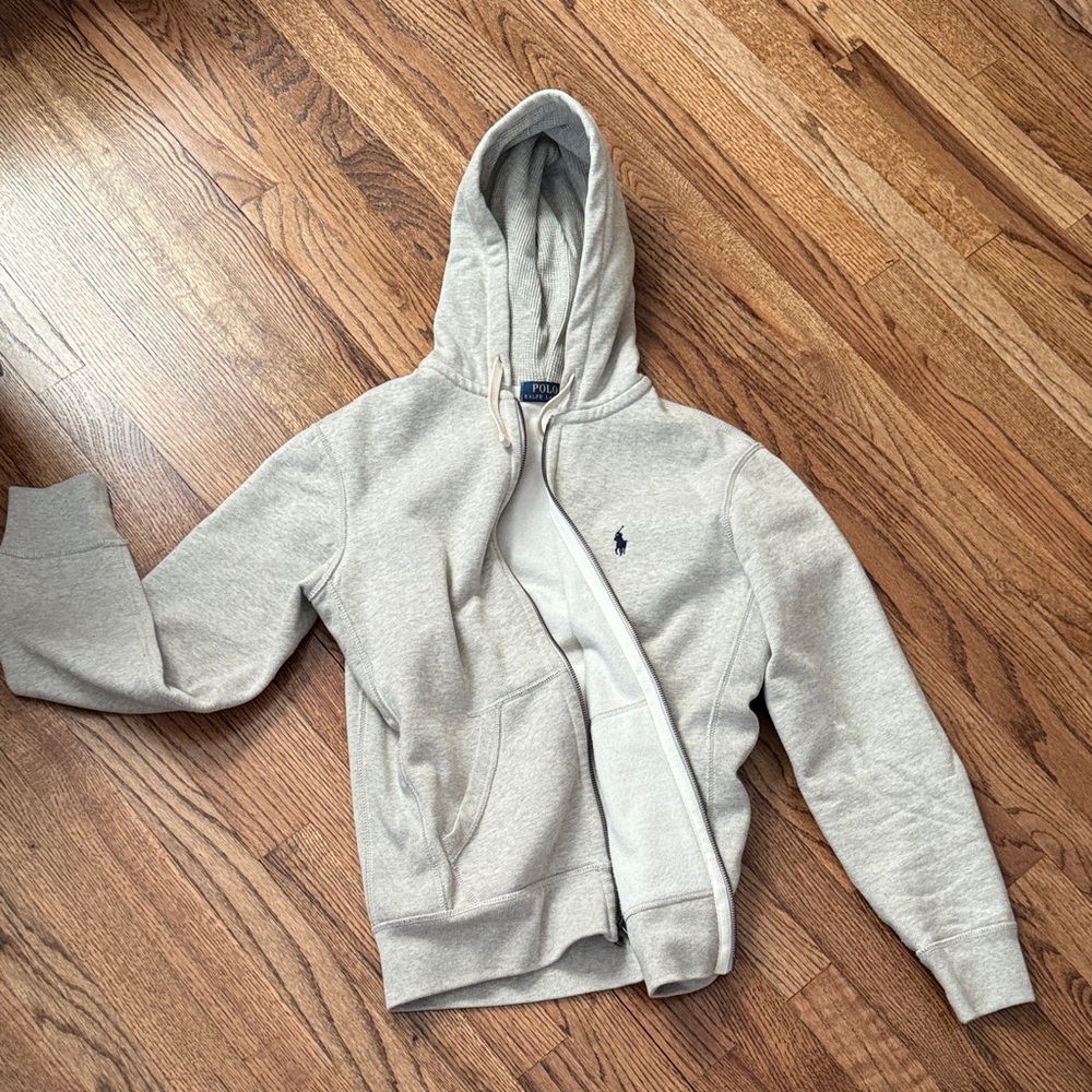 Paul Ralph Lauren Men's Signature Fleece Hoodie light spring, Heather size small